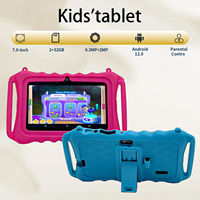 Nouvelle tablette enfant 7 pouces Android avec support pivotant, 2 Go RAM, 32 Go ROM, processeur MTK Quad Core 1,2 GHz, partage d'écran, Wi-Fi, GSM, GPS, longue autonomie