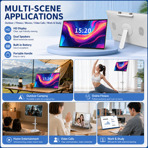 Schermo Smart <span class=keywords><strong>Mobile</strong></span> da 32 Pollici con Touch Screen <span class=keywords><strong>per</strong></span> Palestra, Gaming, Live Streaming, <span class=keywords><strong>TV</strong></span> Android con Supporto e Batteria - Product Image 5