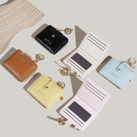 Dompet Wanita Pendek Baellerry Model Terbaru, Dompet Lipat Tipis untuk Wanita dan Remaja Putri, Dompet Koin dengan Ritsleting, Bahan Kulit PU