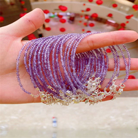 Bracelet en cristal d'améthyste à facettes, pierres de guérison, breloque de mode en pierre précieuse, vente en gros