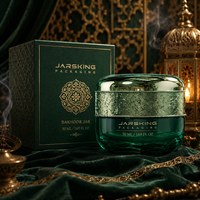 Emballage de bocaux à Bakhoor 50 ml – Bocaux en verre de luxe pour Bakhoor arabe – Ensemble de bocaux à épices en verre – Prix de gros – Contenants vides pour parfums en vrac