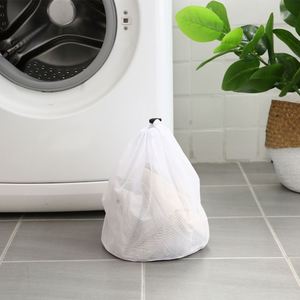 Sac à linge en filet de nylon réutilisable à cordon de serrage, sac de lavage domestique en maille grossière pour vêtements, vente en gros à prix réduit - Product Image 6