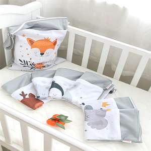 Bolsa de Fraldas para Bebê Bolsa de Armazenamento Portátil para Fraldas Separação de Seco e Molhado Bolsa Impermeável - Product Image 2