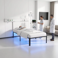 Bestseller Eisen-Metall-Lattenrost Maßgefertigter Geräuschloser Metall-Plattformbettrahmen mit Ladestation und RGB-LED-Beleuchtung