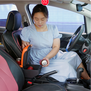 Voiture allemande, multi-couleurs, Double couche coulissant 6 USB, nouveau design en fibre de carbone pu cuir accoudoir de voiture, boîte de console pour <span class=keywords><strong>VW</strong></span> Golf 4/MK 4 - Product Image 6