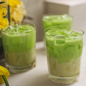 Handmade <strong>Candles</strong> Christmas <strong>Candle</strong> Soy Wax <strong>Candle</strong> Jelly Wax-Ice Latte Cube Coffee &amp; <strong>Matcha</strong> Flavored in Transparent Glass Jar - Product Image 2