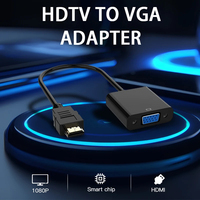 Convertisseur haute vitesse HDTV mâle vers VGA femelle adaptateur de cordon de câble vidéo HD pour application de moniteur d'ordinateur portable PC
