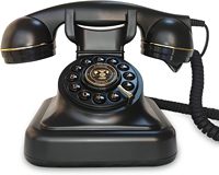 Téléphone filaire vintage rétro de style ancien, design créatif rétro européen, téléphone fixe ancien à l'ancienne