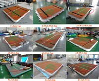 Asie gonflables sur mesure point de chute DWF matériel eau flottant air ponton gonflable dock plate-forme de pont