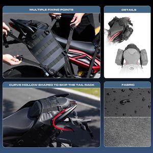 Motorcycle Saddle Bag Mount System Black Nylon <b>Storage</b> Solution for Rear <b>Seat</b> Upgrade - Product Image 3
