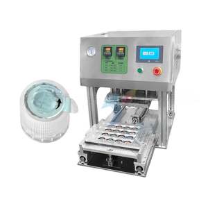 เครื่องซีลฝาถ้วยอัตโนมัติสำหรับโยเกิร์ต สลัด กาแฟ เยลลี่  บรรจุภัณฑ์พลาสติก บลิสเตอร์ กระดาษ  ฟอยล์อะลูมิเนียม และซองต่างๆ - Product Image 3