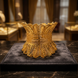 Venta al por mayor 14K 18K 24K chapado en oro formando pulseras Kada que se pueden abrir, brazaletes de pulseras que se pueden abrir a la moda, pulsera Kada de oro de latón. - Product Image 2