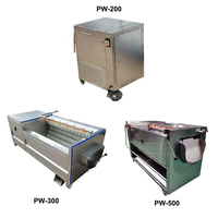Machine de nettoyage et de pelage automatique à rouleaux brosse pour manioc, oignon vert, pomme de terre, gingembre, curcuma et carotte