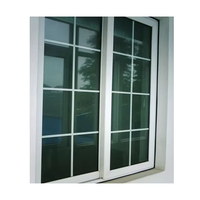 Fenêtre coulissante en PVC de style européen avec grille, double vitrage, pour maison et villa