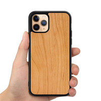 Coque arrière en bois véritable pour iphone 14 13 Mini 12 SE 2022 XR X S Max 8 7 Plus en bois de bambou véritable dur pour iPhone 11 Pro Max