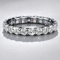 Bague en argent sterling 925 avec moissanite synthétique en forme de poire, sertie de griffes, luxueuse, tendance, unisexe, certifiée par une tierce partie, 2,6g Hongyun