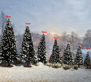 Mini Árboles de Navidad Artificiales Cubiertos de Nieve, Decoraciones Navideñas Hechas a Mano de Plástico - Product Image 6