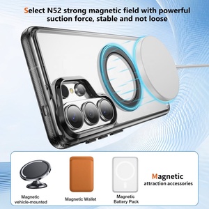 Funda Magnética para Teléfono Celular <span class=keywords><strong>Samsung</strong></span> S26 Ultra con Botones de Metal TPU PC, Soporte Oculto Giratorio de 360 Grados y Entrega Rápida - Product Image 5