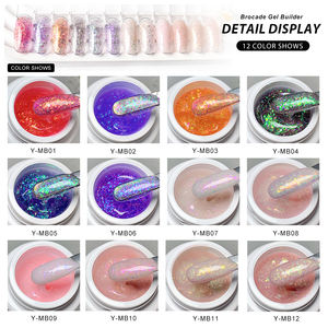 Deroi Brocade <span class=keywords><strong>Gel</strong></span> Builder Glitter Nagelverlängerungsgel Builder HEMA-frei TPO-frei für Professionelle Nagelstudios - Product Image 2