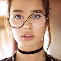 JIADA 2024, monturas redondas para anteojos sin montura, rosa, antiluz azul, monturas ópticas para ordenador femenino, gafas sin montura