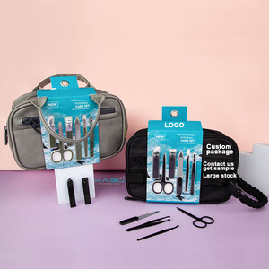 Custom Portable Manicure Set Stainless Steel <b>Nail</b> Scissors Travel Household Personal Care Tool <b>Kit</b> With Washbag - Product Image 1