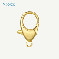 VFOOK Findings Meilleures ventes Bijoux en or véritable AU750 sans nickel 14K 18K Fermoir mousqueton de connexion pour colliers et bracelets pour la création de bijoux DIY
