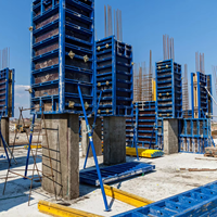 Coffrage en acier de type GF LICO PERI pour colonnes en béton, coffrage de type LICO PERI pour la construction de murs et de dalles