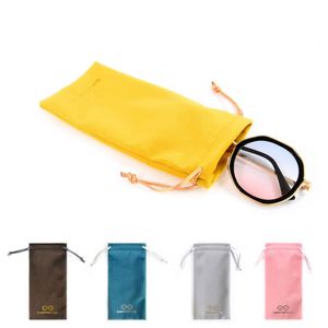 Custom Logo Recyclable Soft Velvet Sunglasses Bag with <b>Drawstring</b> for Glasses Watches Necklaces Rings <b>Bracelets</b> Gemstone Storage - Product Image 4