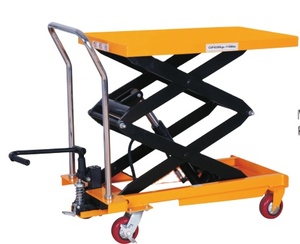 Jichuan <span class=keywords><strong>4</strong></span>-wiel hydraulische schaarheftafel 100cm capaciteit handmatige platformwagen 106kg gewicht - Product Image 4