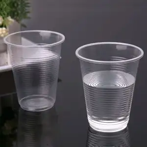Copo plástico descartável da água da bebida pp 5 oz 7 oz uso de festa vidro de água da festa de plástico transparente