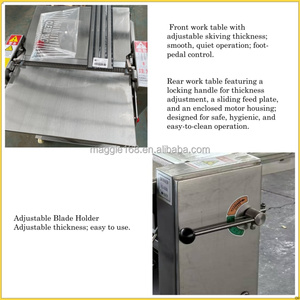 Rebanadora de Carne de Acero Inoxidable de Alta Eficiencia, Rebanadora Comercial Semiautomática para Carne de Res, <span class=keywords><strong>Cerdo</strong></span> y Jamón, Cuchilla de Acero Inoxidable - Product Image 6