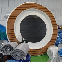 Extérieur Gonflable Rond Filet Flottant Chaises Longues Chaise Adulte Bronzage Pier Piscine à Vendre