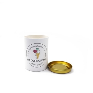 Tubo de Papel Ecológico Personalizado de Alta Calidad para Envasar Helados, Dulces, Té, Cacao en Polvo, con Tapa Metálica - Product Image 4