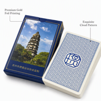 Cartes à jouer Guan Dan personnalisées haut de gamme pour entreprises, marque Sincolink, papier 310 g/m² à âme bleue, finition lin écologique et durable