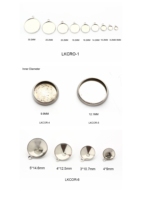 Bijoux en acier inoxydable collier rond pendentif Cabochon blanc Base réglage lunette plateaux à fond plat pour la fabrication de bijoux