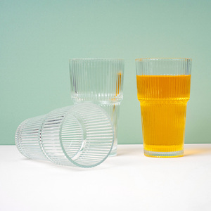 Rõ ràng cốc thủy tinh Nước trái cây sữa cốc cà phê nóng và lạnh tùy chỉnh cốc nước thủy tinh với rơm - Product Image 3