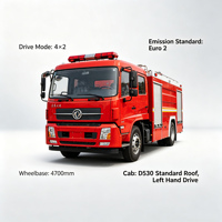 Camion-citerne à eau de 8000 L, camion de pompiers Dongfeng D530, moteur Cummins 170 CV, pompe à incendie CB10/40, canon PS40, camion de pompiers municipal à vendre