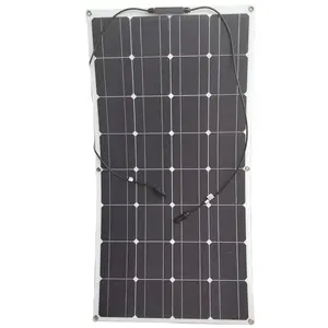 ETFE 유연한 태양 전지 패널 100W 얇은 경량 Monocrystalline PV 배터리 충전기 RV 보트 캐빈 해양 그리드 시스템