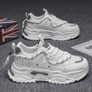 Chaussures respirantes pour hommes, tendance et polyvalentes, chaussures de sport à semelle épaisse augmentant la taille, chaussures décontractées - Product Image 1