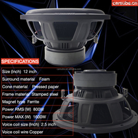 Subwoofer de voiture 12 pouces FS 35Hz, basses puissantes, 800W RMS, 1600W de crête, subwoofer de compétition, subwoofer de voiture SPL 12 pouces robuste