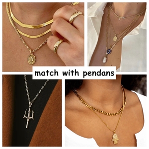 工場直送 カデナ 防水 ロープ フィガロ カーブ キューバン チェーン メンズ レディース 18Kゴールド PVD ステンレススチール チェーンネックレス - Product Image 4