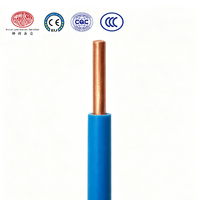 Câble électrique aérien basse tension 450V 1*1.5 mm en cuivre pur, isolé LSZH, ignifuge, série BV, vente en gros usine