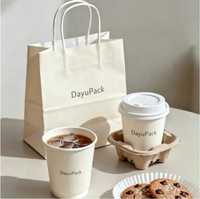 Gobelet à café jetable en papier kraft avec logo personnalisé, couvercle en PE imperméable, respectueux de l'environnement