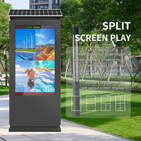 IP65 IP66 Lecteur de publicité LCD à énergie solaire Kiosque extérieur 4K Support de sol vertical Panneau d'affichage Totem Signalisation et affichage numériques