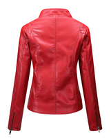Blouson Bomber Femme en Daim Uni à Col Montant Imperméable Coupe-Vent Respirant Épais Hiver Tendance Écologique avec Fermeture Éclair – Vente en Gros