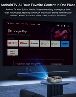 2025 Neuester Google TV Tragbarer Smart Android 11 Projektor 4K HD Geräuscharm Kabellos für Zuhause