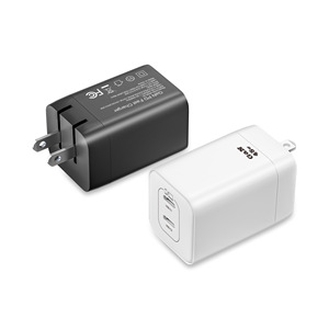 อะแดปเตอร์ชาร์จเร็ว 65W GaN III PD3.1 ช่อง USB-C คู่ กำลังไฟ 45W+20W ปลั๊กพับได้ ได้รับการรับรองมาตรฐาน UL ETL FCC สำหรับทุกอุปกรณ์ - Product Image 1