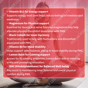 Ventes chaudes de compléments alimentaires à base de plantes pour la ménopause, capsules pour le syndrome prémenstruel, soutien contre les bouffées de chaleur, soulagement de la ménopause pour les femmes - Product Image 4