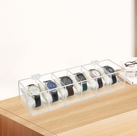 Kotak Penyimpanan Jam Tangan Akrilik 6 Slot, Promo Hot Sale