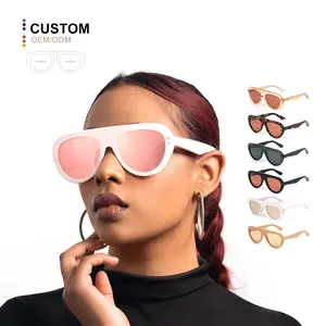 Gafas de Sol de acetato de alta calidad, gafas de sol Vintage de moda Premium para hombre, gafas de sol de acetato de diseñador personalizadas de lujo para mujer